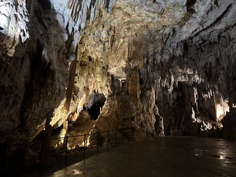 Inside Postojna Cave in Slovenia Stock Photos