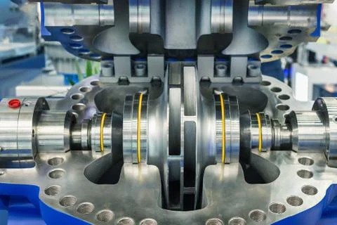 The inside of a powerful water pump. Stock Photos