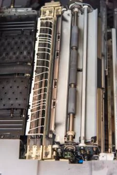 Inside of a printing machine Stock Photos