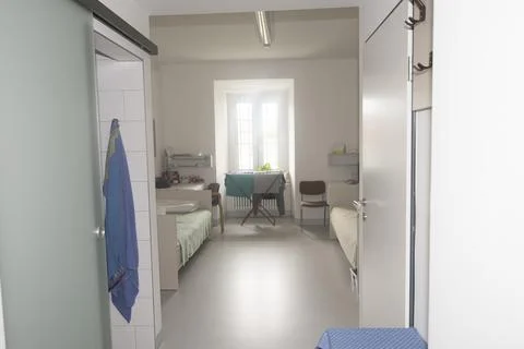 Inside a prison cell or jail cell Stock Photos
