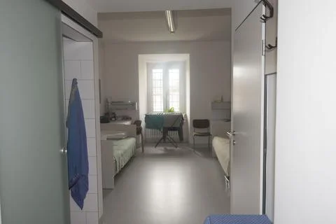 Inside a prison cell or jail cell Stock Photos