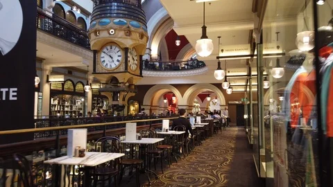 Inside Queen Victoria Building Stock Footage 107347639