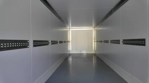 Inside the refrigerated truck Stock Footage 287090040