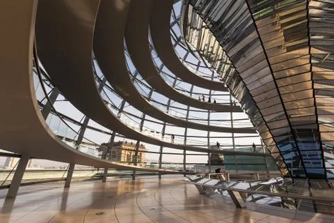 Inside The Reichstag Dome Foto stock
