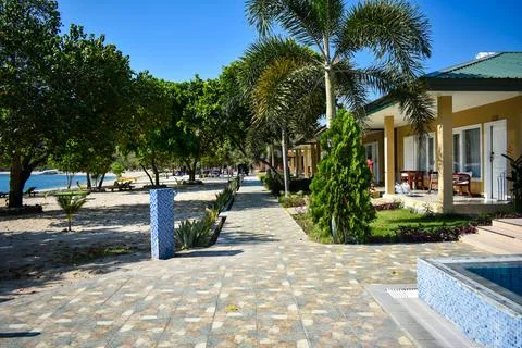 Inside of a resort complex Foto stock
