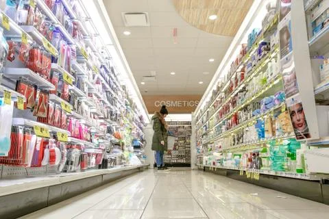 Inside Rite Aid pharmacy. Stock Photos