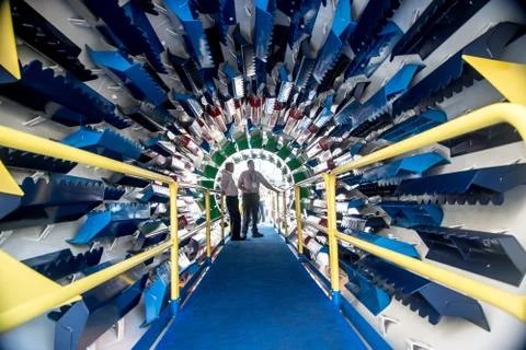 Inside a rock drier Stock Photos