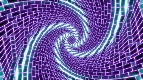 Inside Rotating Pyramid 4K VJ Loop - Hypnotic Music Background Animation Pur Stock Footage 300794061