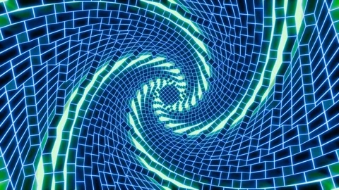 Inside Rotating Pyramid 4K VJ Loop - Hypnotic Music Background Animation Gre Stock Footage 300794062