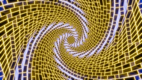 Inside Rotating Pyramid 4K VJ Loop - Hypnotic Music Background Animation Bue Stock Footage 300794083