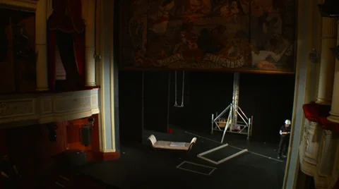 Inside of a royal theatre Stock Footage 25609126