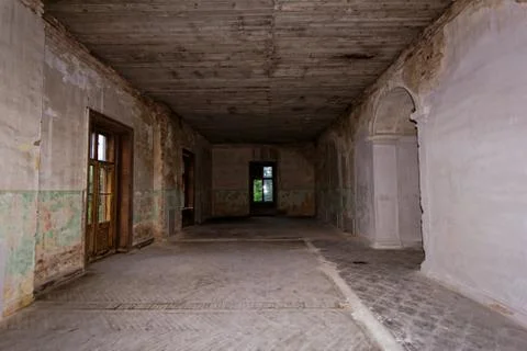 Inside a ruined castle Foto stock
