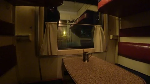 Inside the russian compartment wagon Stock Footage 88326452
