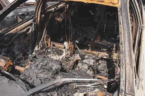 Inside rusty car Stock Photos