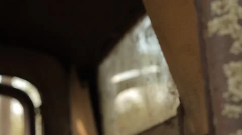 Inside of a rusty old pickup truck Stock Footage 52372912