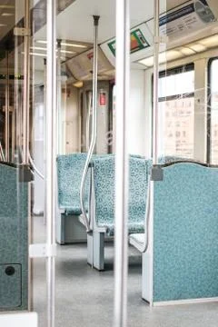 Inside S-Bahn train in Berlin, Germany Stock Photos