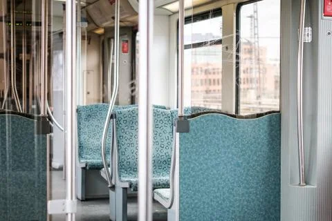 Inside S-Bahn train in Berlin, Germany Stock Photos