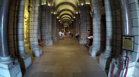 Inside the Saint Nicholas Cathedral in Monte Carlo, Monaco, Europe. Stock Footage 68038251