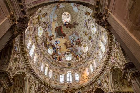 Inside the Sanctuary of Vicoforte Stock Photos