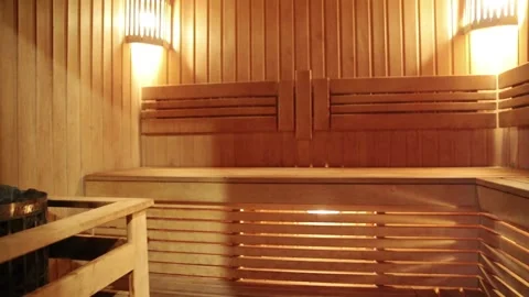 Inside the sauna Stock Footage 168151244