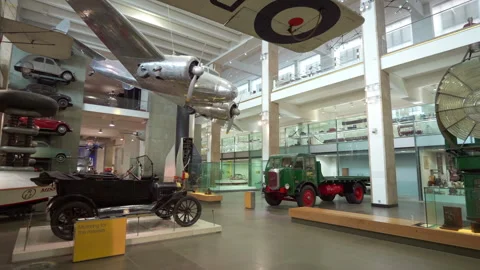Inside the Science Museum, London, UK Stock Footage 296184202