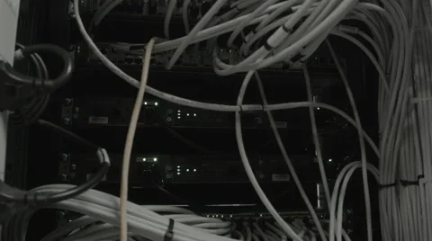 Inside the server rack Video stock 57748224
