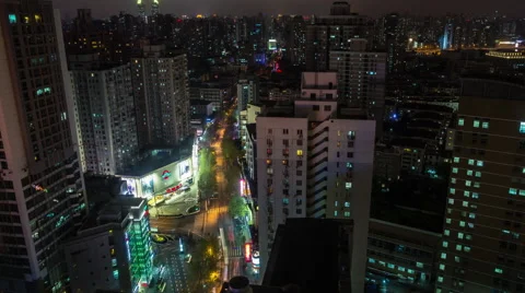 Inside Shanghai City streets Stock Footage 44779797