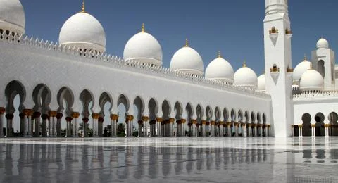 Inside Sheikh Zayed Grand Mosque Stock Photos