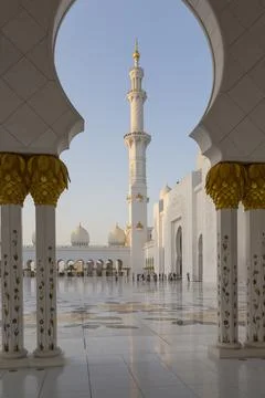 Inside the Sheikh Zayed Grand Mosque, Abu Dhabi, United Arab Emirates, Middle Stock Photos