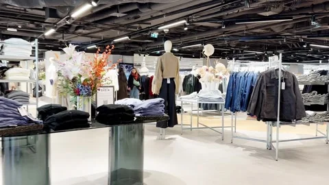 Inside SHEIN Paris Store in BHV Marais: Ultra Fast Fashion Retail Experience in Video stock 322569674
