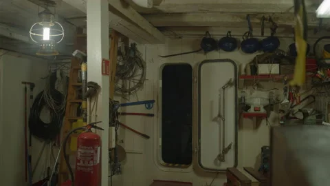 Inside of a Ship Stock Footage 234203289