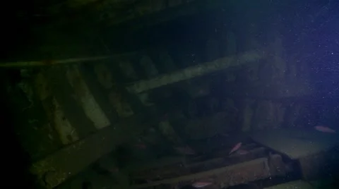 Inside shipwreck Stock Footage 47951739