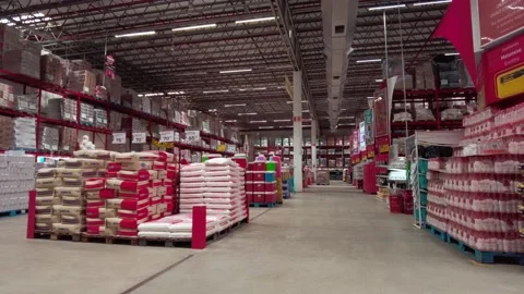 Inside of the shop of the Dutch wholesaler Makro Video stock 166370886