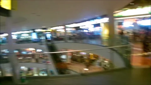 Inside of the shopping centre Terminal 21, Pattaya, Thailand. Stock Footage 131673825