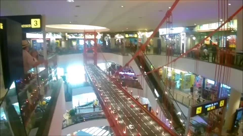Inside of the shopping centre Terminal 21, Pattaya, Thailand. Stock Footage 131675211