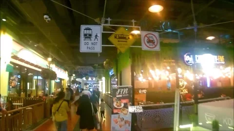 Inside of the shopping centre Terminal 21, Pattaya, Thailand. Stock Footage 131675816