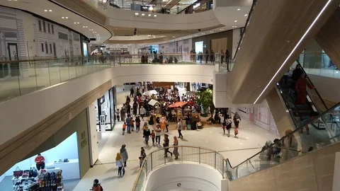  Inside  Shopping Mall  Stock Footage 105996060