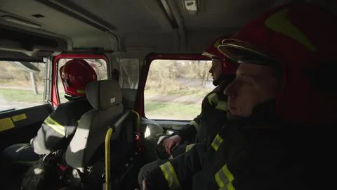 Inside shot a fire truck Stock Footage 283141025