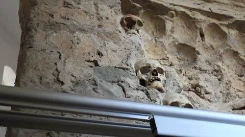 Inside the Skull Tower _8 Stock Footage 8973377