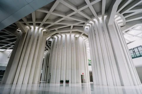 Inside the skyscraper Olympic Park, the observation tower in Beijing Stock Photos