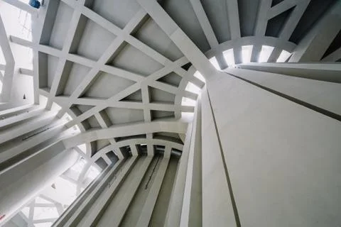 Inside the skyscraper Olympic Park, the observation tower in Beijing Stock Photos