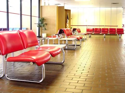 Inside small airport Stock Photos
