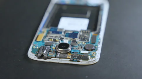 The inside of the smartphone with the motherboard  Vídeos de archivo 234987875