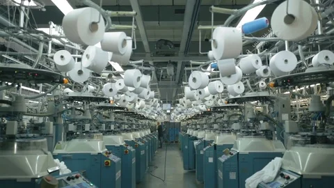 Inside a sock factory Stock Footage 73191898