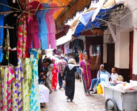 Inside a Souk, Casablanca, Morocco. Stock Photos