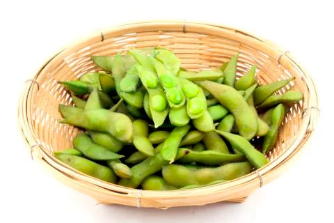 Inside soybean isolated Stock Photos