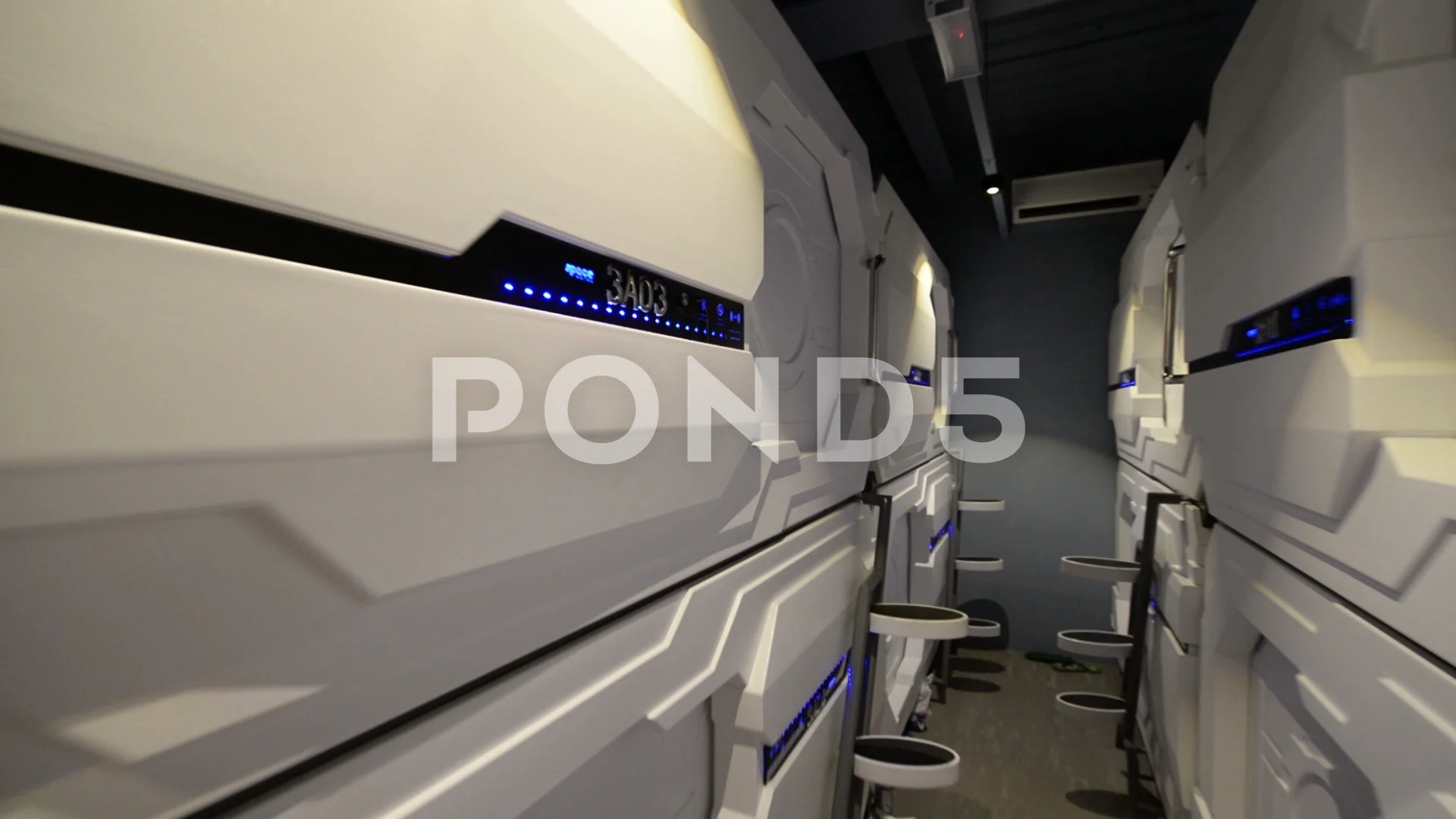 Inside Space Hotel Capsule Interior Stock Video Pond5