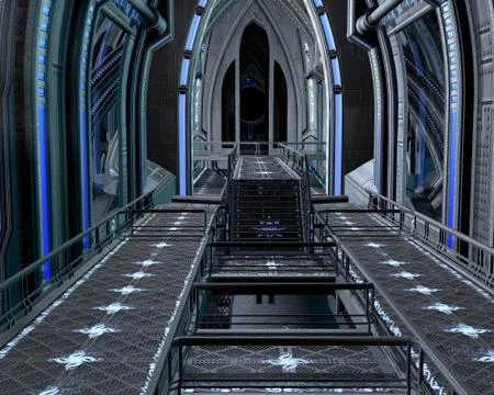 Inside the Space Station Illustrazione stock