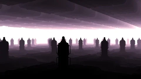 Inside the spacecraft design. 1920x1080. Future power station Stock Footage 107910745