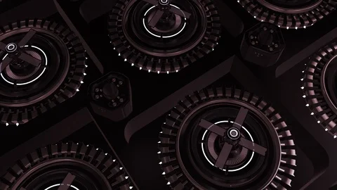 Inside the spacecraft design. 1920x1080. Future power station Stock Footage 109225238